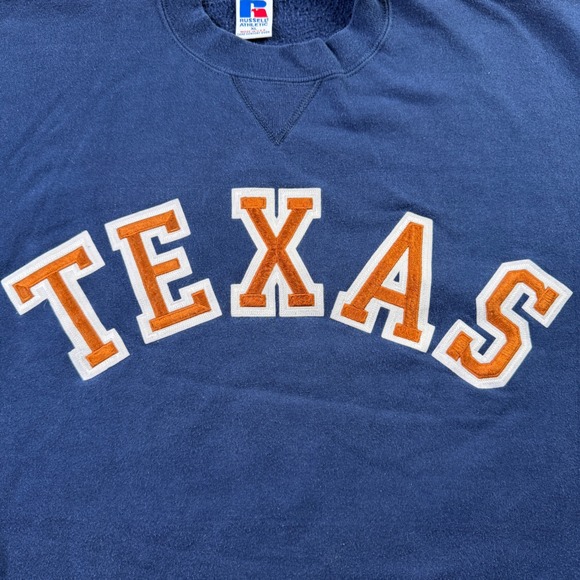 VTG 90s University Of Texas Longhorns Russell Crewneck Sweatshirt XL Made In USA - Picture 2 of 9
